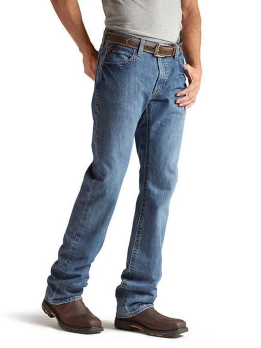 Ariat | Men's Medium Wash Straight Leg Low Rise Bootcut M4 Jeans | 33 x 32